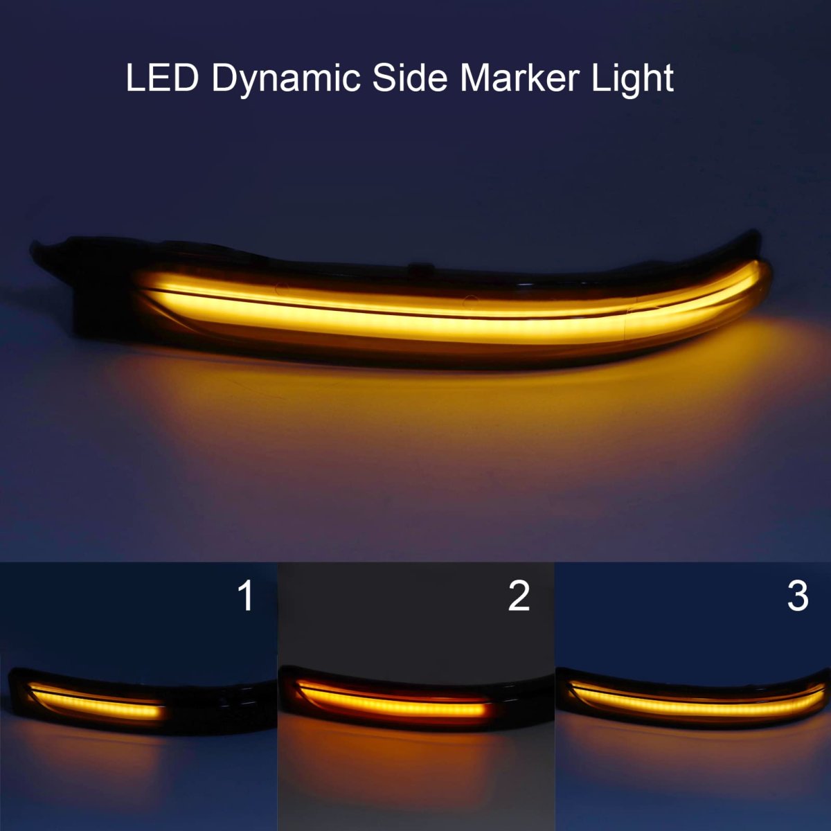2pcs Rearview Mirror Turn Light Dynamic Side Marker Indicator Smoked Lens For K5 Optima Mk4 Jf 2016a 2020