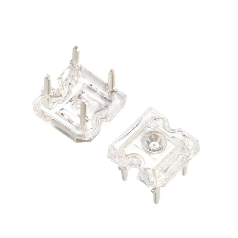 20 Pcs Piranha Red Led Diode Lights Super Flux 4 Pins Clear Dc2-2 2v Lighting Bulb Lamps Electronics Components Light Emitting