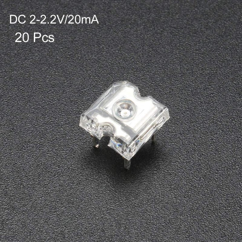 20 Pcs Piranha Red Led Diode Lights Super Flux 4 Pins Clear Dc2-2 2v Lighting Bulb Lamps Electronics Components Light Emitting