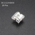 20 Pcs Piranha Red Led Diode Lights Super Flux 4 Pins Clear Dc2-2 2v Lighting Bulb Lamps Electronics Components Light Emitting