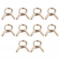 Uxcell Double Wire Spring Hose Clamp 50pcs 65mn Steel 6mm Inner Dia Fit 6 7mm-7 3mm Od Fuel Line Silicone Tube Clips Color Zinc