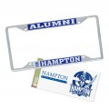 Hampton University Metal License Plate Frame And Sticker For Front Or Back Of Car Officially Licensed Sticker Combo Alumni 