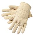 Radnor Men S White 8 Ounce Cotton Polyester Blend Canvas Gloves With Band Top Cuff 