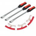 Fyshiqing 11 5 Tire Spoons Repair Tool Kit Hardened Steel Irons With 3 Pcs Rim Protectors For Motorcycle Bike Wheelchair Lawn 