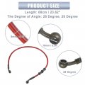 X Autohaux 60cm 23 62 Length 10mm Id Motorcycle Hydraulic Brake Line Oil Hose Pipe 28a Stainless Steel Braided Cable For Atv
