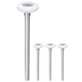 4pcs 1 8 White Nylon Garage Door Rollers For 2 Track 7 Long Stem Quiet Wheels 11 Ball Bearings