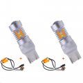 Katur 7443 7444na 7441 992 Extremely Bright Amber White Dual Color Switchback Turn Signal Led Light Bulbs Lens Brake With 