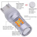 Katur 7443 7444na 7441 992 Extremely Bright Amber White Dual Color Switchback Turn Signal Led Light Bulbs Lens Brake With