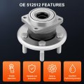 Ocpty 1pc New Premium 512512 Rear Wheel Bearing And Hub Assembly Fit For 5-lug W O Abs 2003 2004 2005 2006 Pontiac Vibe Toyota