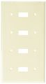 Morris 81043 Lexan Wall Plate For Toggle Switch 4 Gang Almond 