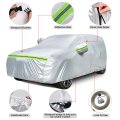 Waterproof Car Cover For 2006 2024 Mercedes Benz Gl Gls Class 450 450d 6 Layer Silver All Weather Protection With Zipper Door