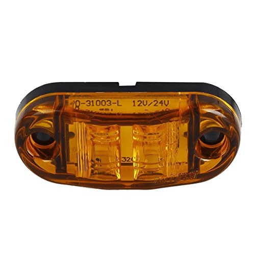 LED Light 2 Diode Amber 1x2.5 Surface Mount Clearance Side Marker Trailer 1