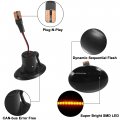 X Autohaux 1 Pair Led Side Marker Light Turn Signal Lights Fender Sidemarker Lamps For Fiat 500 2-door 2007-2019 68259985aa Abs