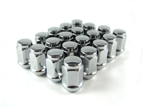 Chrome Lug Nuts Bulge Acorn 7 16 Thread Size Pack Of 20