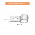 Uxcell 30 Pcs Pipe Strap 304 Stainless Steel Support Fit For 1 4in 6mm Tube Tension Clip With Hole 3mm Height Continuouss Emt