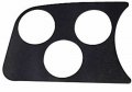 3 Hole Gauge Panel Chrome For 2-1 16 Compatible With Dune Buggy