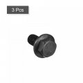Uxcell Metric M10x20mm Hex Flange Bolts 3pcs 10 9 Grade Carbon Steel Hexagon Head Screws