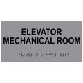 Compliancesigns Acrylic Ada Braille Room Name Sign 8 X 4 In Gray 