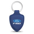 Ford F-150 Blue Shield-shape Style Genuine Leather Key Chain Official Licensed
