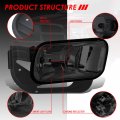 Auto Dynasty Front Bumper Driving Fog Light Lamps With Switch And Bezels Compatible Dodge Ram 1500 2500 3500 2009-2018 Driver