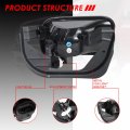 Auto Dynasty Front Bumper Driving Fog Light Lamps With Switch And Bezels Compatible Dodge Ram 1500 2500 3500 2009-2018 Driver