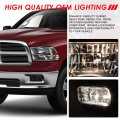 Auto Dynasty Front Bumper Driving Fog Light Lamps With Switch And Bezels Compatible Dodge Ram 1500 2500 3500 2009-2018 Driver