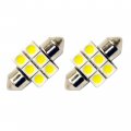 Xscorpion 31mm-6smd5050 Pure White Led Light Bulb Car Festoon Dome Map 31mm 6-smd De3175 De3022 Non-carb Compliant 