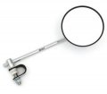 Set Of 2 Universal 4 Chrome Clamp-on Mirrors 8 Long Stem Motorcycle Atv Scooter Moped