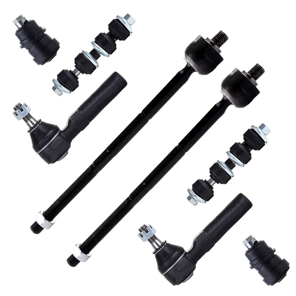 8pc Set Front Suspension Kit Fit 2000-2005 For Dodge Neon 2000-2001 Plymouth Inner Tie Rod End Outer Lower Ball Joint Sway Bar