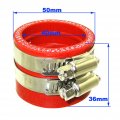 Tc-motor 40mm Carburetor Carb Intake Pipe Manifold Adapter Boot Sleeve Joint Red