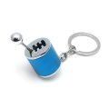 Car Shifter Gear Keychain 6 Speed Keyring Gadgets Shift Lever Manual Transmission Gearbox Pendant Accessories Blue 