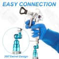 Airless Paint Sprayer Swivel Joint 7 8 Inch Thread 180 Degrees Rotate Removable Stainless Steel For Spray Gun 1 Pcs