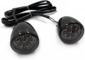 Led Rear Gloss Black Running Brake Turn Signal Indicator Light For H-d Xl 883 1200 92-17 P N Mt224-019r-gbk Sk 