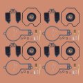 Cicitree 4set Carburetor Repair Rebuild Kit With Air Cut-off Valve Float Compatible For Honda Xr500 Xr500r