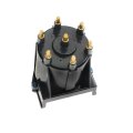 Ignition Distributor Cap For Gmc P60 1990 Vertical Electronic Bolt On Reinforced Polyester And Metal Contact Terminal Black 
