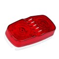 5 Pack Red Double Bullseye Led Marker Lights Waterproof Clearance Side Trailer For Truck Rv Bus Camper Universal Surface Mount 