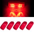 5 Pack Red Double Bullseye Led Marker Lights Waterproof Clearance Side Trailer For Truck Rv Bus Camper Universal Surface Mount