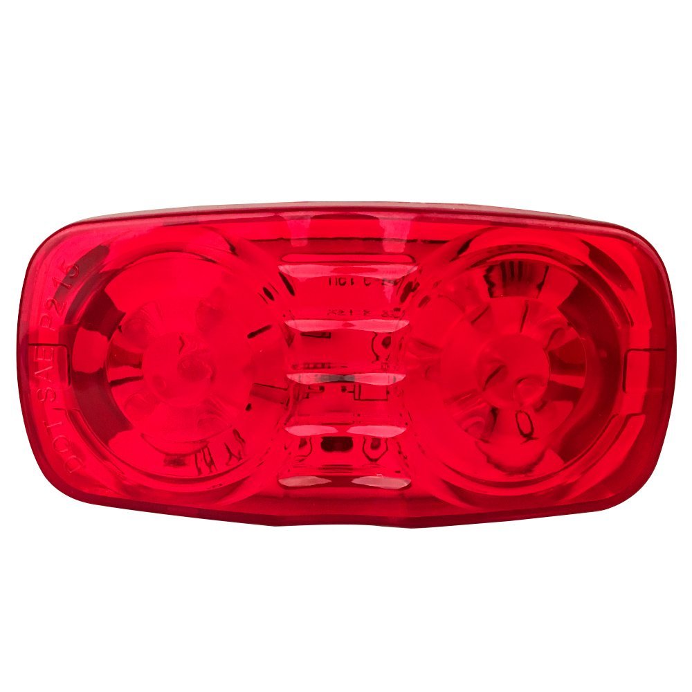5 Pack Red Double Bullseye Led Marker Lights Waterproof Clearance Side Trailer For Truck Rv Bus Camper Universal Surface Mount