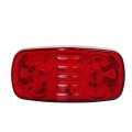 5 Pack Red Double Bullseye Led Marker Lights Waterproof Clearance Side Trailer For Truck Rv Bus Camper Universal Surface Mount