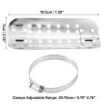 1 Set Universal Motorcycle Exhaust Heat Shield Pipe Guard Muffler Protector Silver Tone