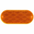 Truck-lite 98001y Yellow Reflector Oval 2 Screw Or Adhesive Mount 