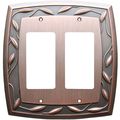 Allen Roth 2-gang Dark Oil-rubbed Bronze Standard Rocker Metal Wall Plate 