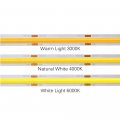 Vrabocry Fcob Cob Flexible High Density Uniform Light Led Strip 10w M 16 4ft Dc24v Cool White 6000k 8mm Width Dimmable Ribbon
