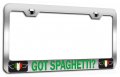 Got Spaghetti Italian Italy Chrome Metal License Plate Frame Tag Holder J97 