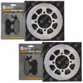 Niche Front Brake Rotor Pad Kit Semi Metallic For Suzuki Quadrunner Quadmaster 500 59300-08810 59100-39841 59211-09f10