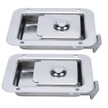 2pcs Trailer Paddle Door Latch Handle Stainless Steel Lock With 2 Keys For Toolbox Secure Truck And Rv Use