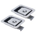 2pcs Trailer Paddle Door Latch Handle Stainless Steel Lock With 2 Keys For Toolbox Secure Truck And Rv Use