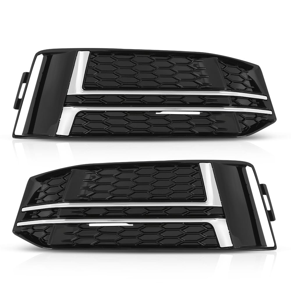 Front Fog Light Cover Bumper Grille Bezel Chrome For Audi S4 A4 B9 S-line 2016 2018 Not Fit Standard Version 8w0807681f