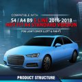 Front Fog Light Cover Bumper Grille Bezel Chrome For Audi S4 A4 B9 S-line 2016 2018 Not Fit Standard Version 8w0807681f