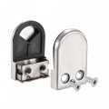 304 Stainless Steel Glass Clamp 4pcs Clip Round Flat Bottom Bracket For Thickness 10-12mm Balustrade Staircase Handrail Holder 